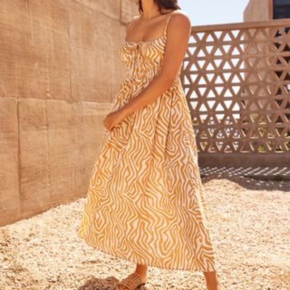 Dynamite Linen blend Maxi Dress NWOT